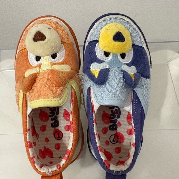 Bluey Kids Animal Face Slippers - Blue and Orange - Picture 2 of 5
